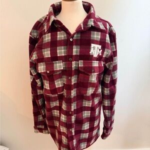 Men’s Texas A&M Maroon Plaid Shirt Jacket XL